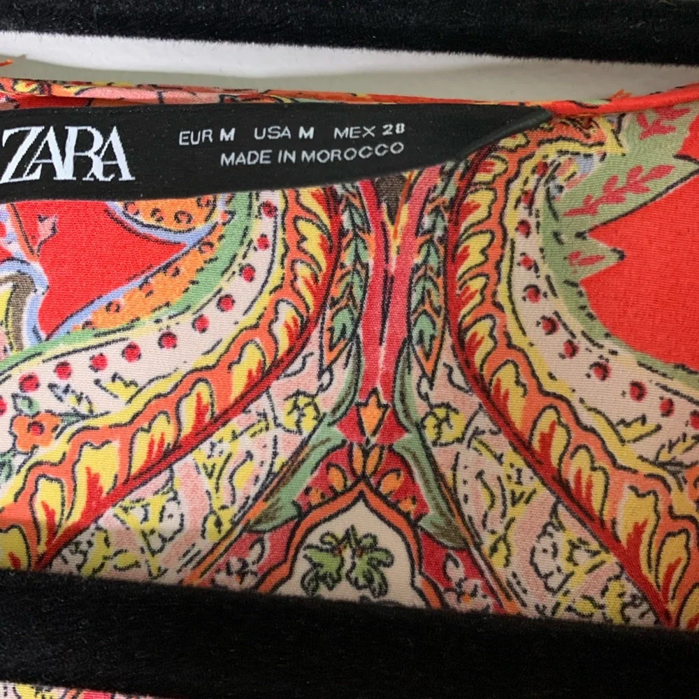 Zara Printed Top with Drawstring - Picture 6 of 8